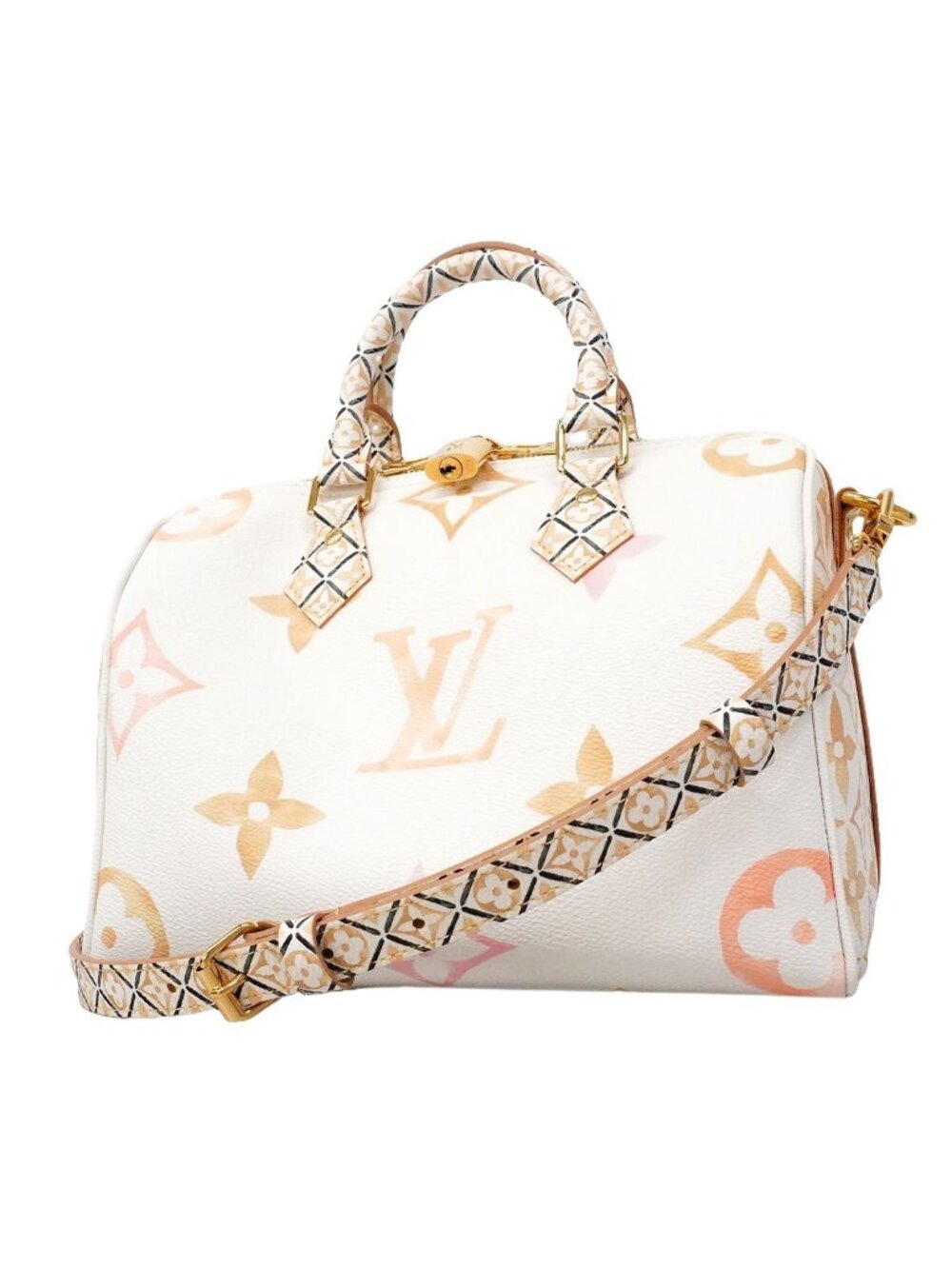 Louis Vuitton Handbag LV by the Pool Speedy Bandouliere 25 White Beige 2-Way Bag